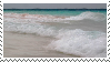 stamp of a still image of waves at the beach.