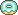 pixel art of a blue doughnut.