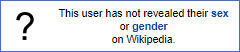 a grey userbox that reads 'this user has not disclosed their sex or gender on Wikipedia.'.
