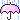 pixel art of an umbrella being rained on. the umbrella is changing colors between blue and pink.